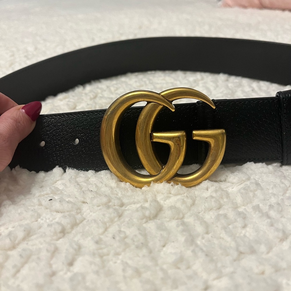 Authentic Gucci belt black leather